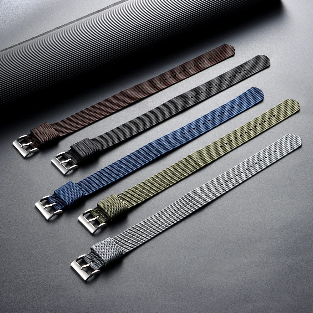 Nylon Watch Strap (18–22mm) – Breathable Sport Canvas