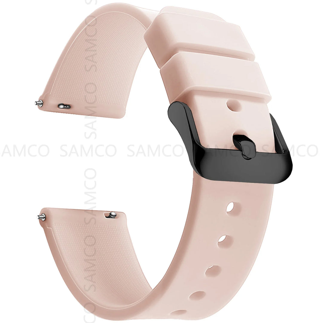 Fashion Silicone Watch Straps – Multiple Colors (14–24mm)