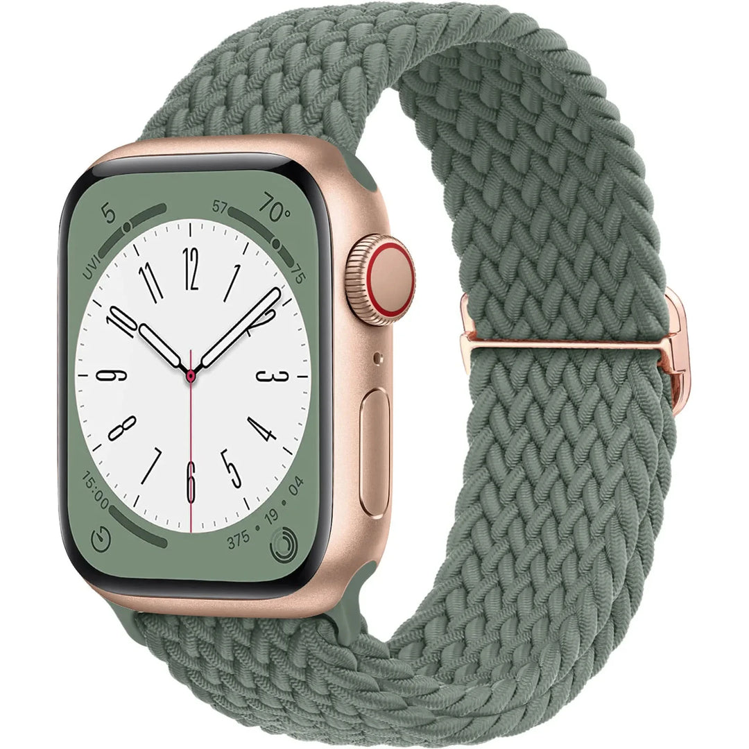 Strap for Apple Watch band 44mm 45mm 49mm 42mm 40 41 46mm Elastic Braided Solo bracelet correa Series 9 10 11 8 7 6 5 SE Ultra 3