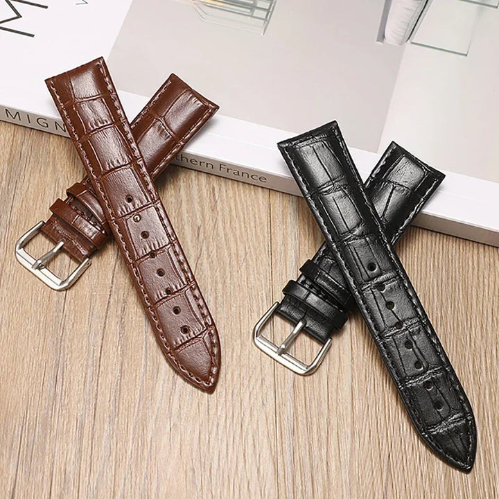Genuine Calfskin Leather Watch Strap (10–24mm Universal)