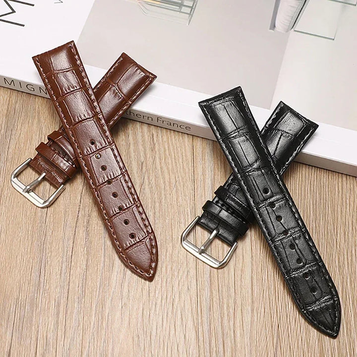 Genuine Calfskin Leather Watch Strap (10–24mm Universal)