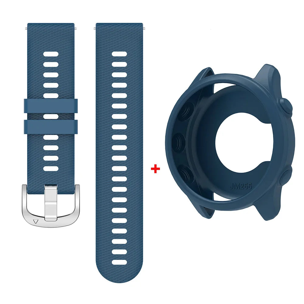 Silicone Strap with Protective Case for Garmin Forerunner 255/265