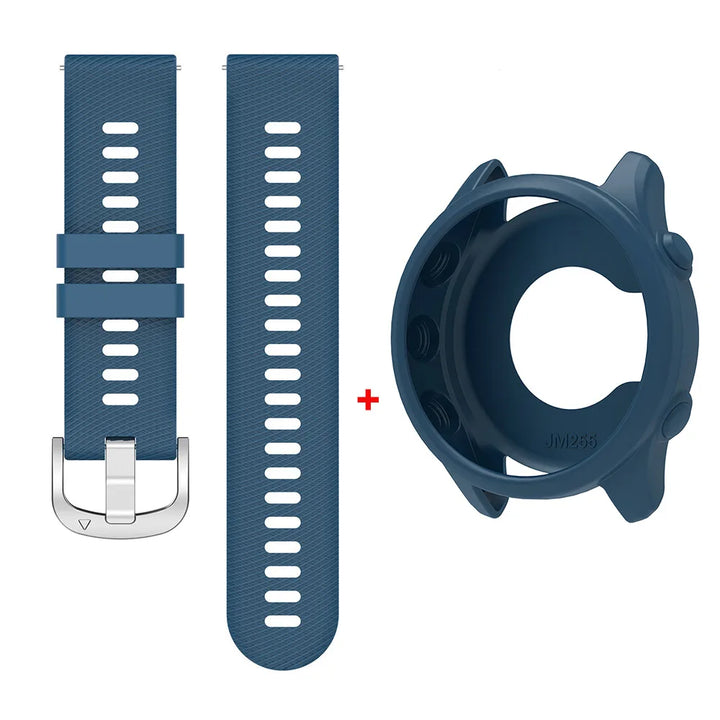 Silicone Strap with Protective Case for Garmin Forerunner 255/265