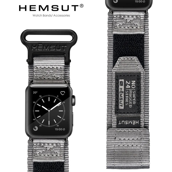 HEMSUT Compatible With Apple Watch Band 40 41 44 45MM Sport Nylon Wrist Straps For Ultra 49MM Iwatch SE8 7 5 6