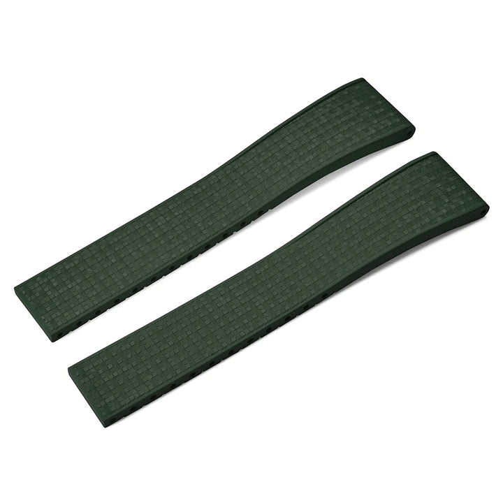 JUELONG Mosaic FKM Rubber CTS Strap 20mm 22mm Quick Release Spring Clasp For Perfect Fit Flat End Universal Watch Straps