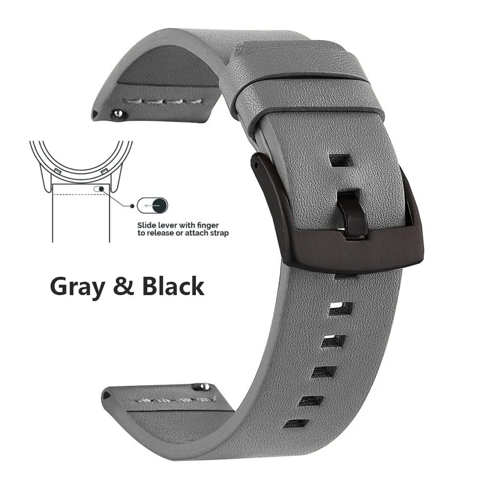 New Genuine Leather Quick Release Watch Band 18–24mm (Vintage Handmade)