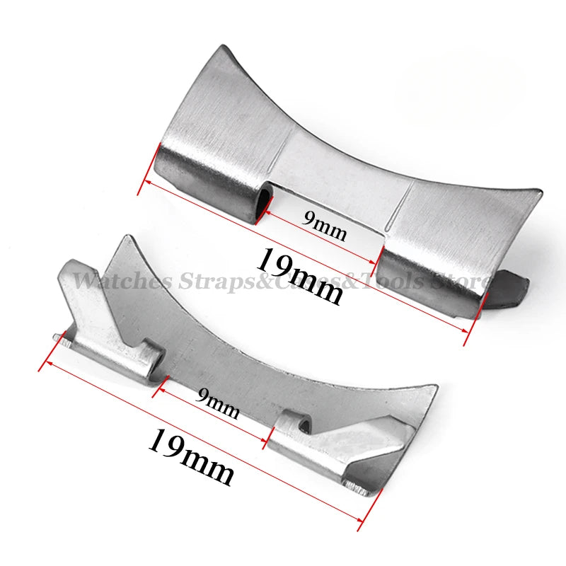 2PCS Stainless Steel Band Connectors for Seiko – Oyster Curved End Adapter (12-24mm)