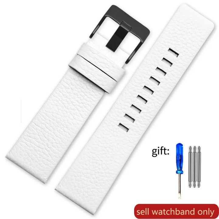 Genuine Leather Watch Strap for Diesel (22–30mm)