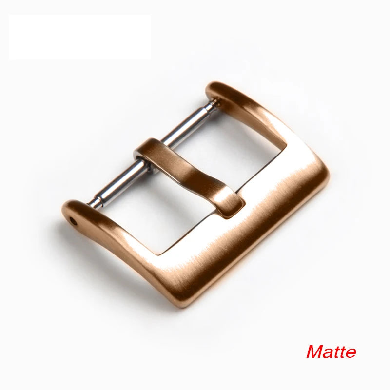 Metal Watch Buckle – 16–24mm, Stainless Steel, Silver/Black/Rose Gold