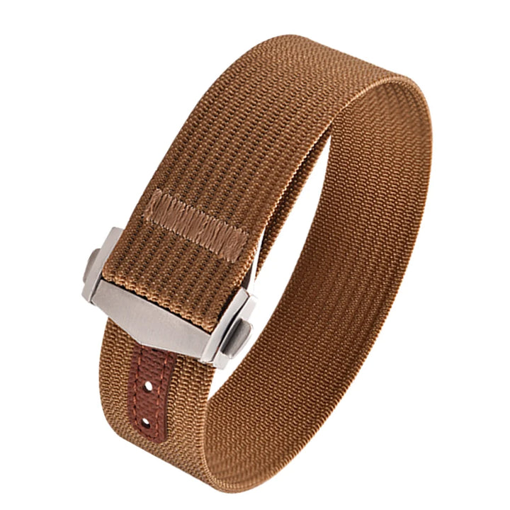JUELONG Canvas Sailcloth Watch Strap 18mm 20mm 22mm Rubber Hole Sport Waterproof Folding Buckle Watchband For Omega Swatch Moon