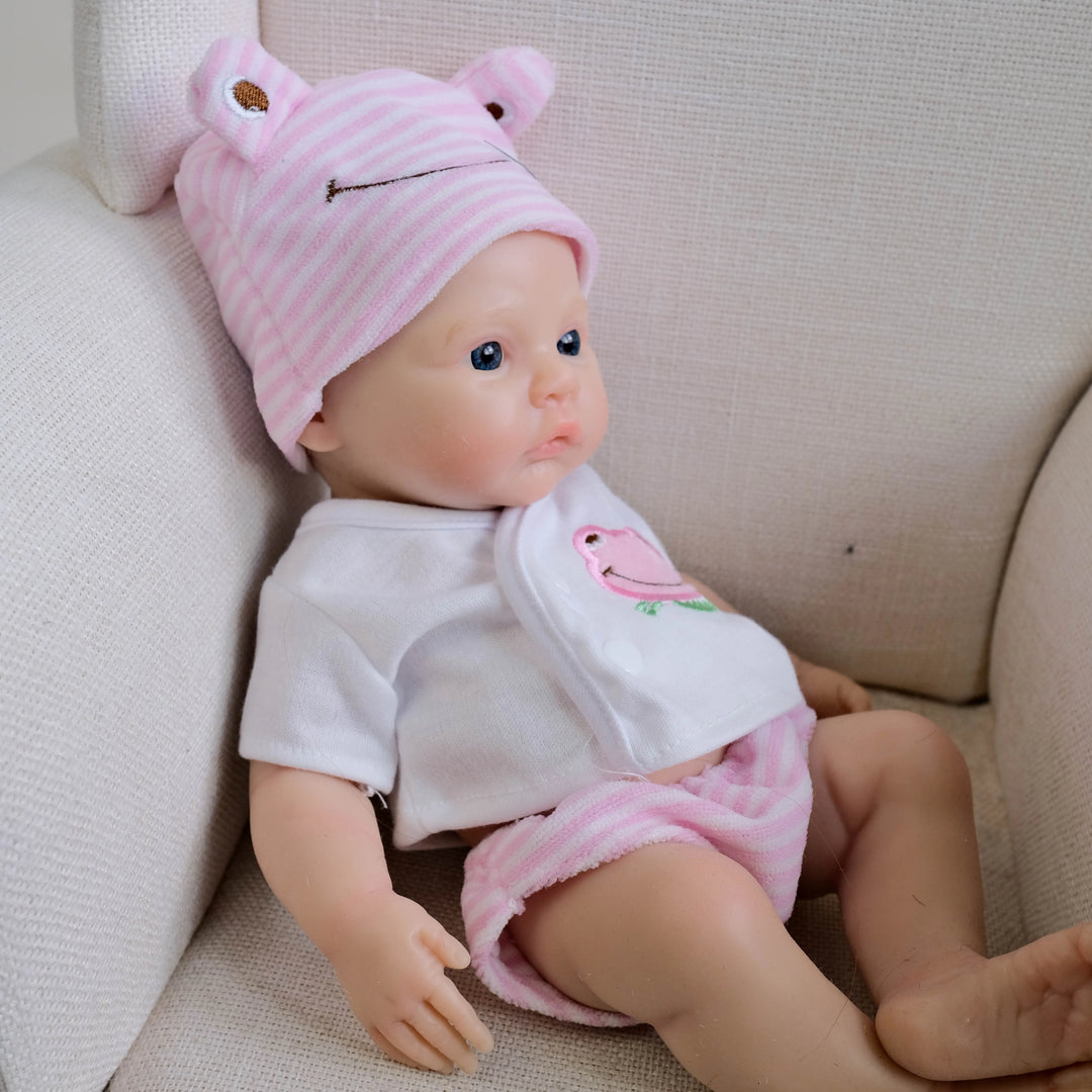 12″ Meadow Full Silicone Reborn Baby Doll – Super Soft Flexible Lifelike Newborn
