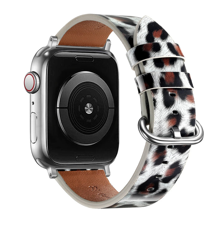 Leopard Leather Apple Watch Band for Women 38–49mm