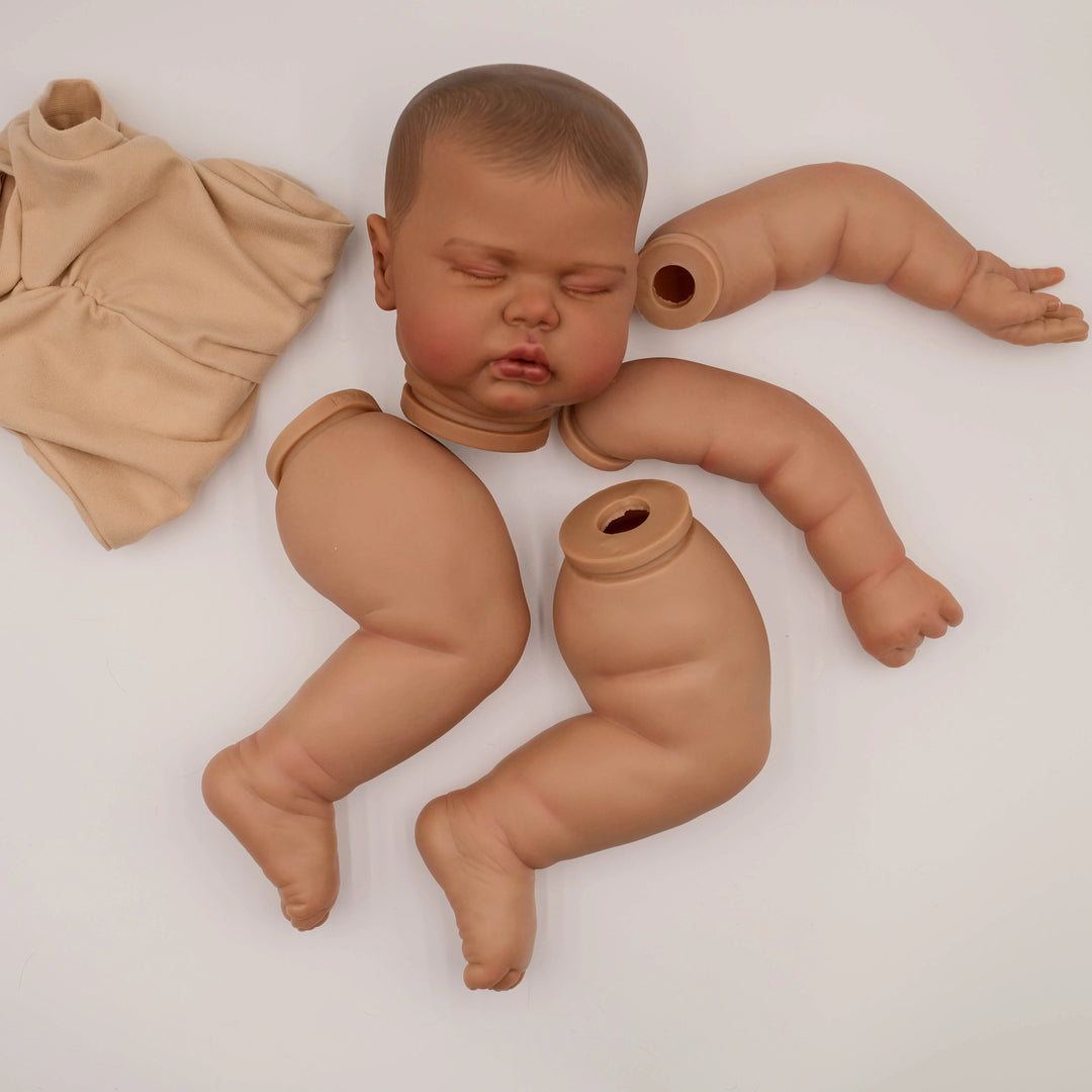 24″ Pickle Dark‑Skin Painted Reborn Doll Kit – Lifelike DIY Baby Parts