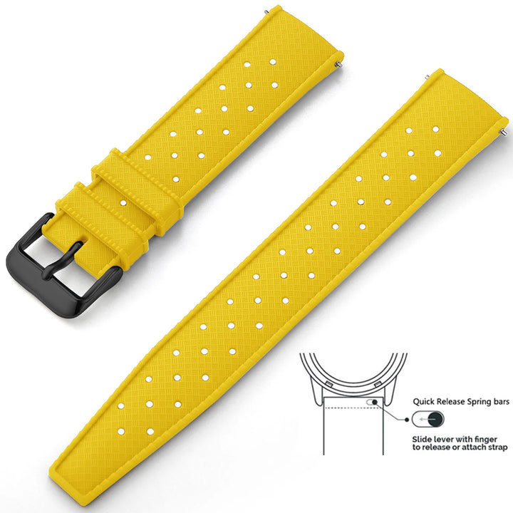 Tropical Silicone Watch Band 18–22mm (Quick Release)