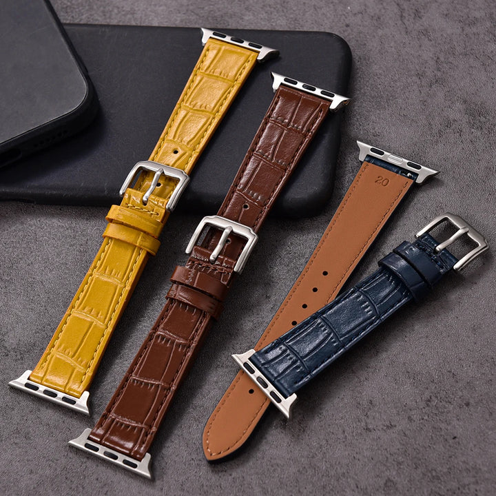 Leather Strap for Apple Watch Strap 49mm 44mm 45mm 42mm 38mm 40mm 41mm Woman Man Bracelet iWatch Series 10 9 8 7 6 5 4 SE Ultra2