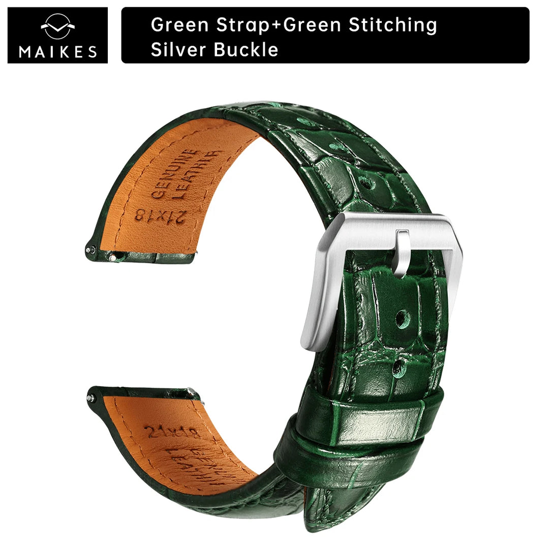 Maikes Longines Leather Watch Strap 20mm 21mm 22mm Accessories Watchbands Braceletes For Fossil Hamilton Watch Band