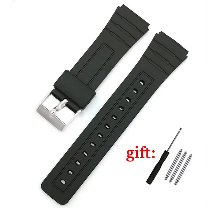 Silicone Sport Watch Strap for Casio – 12–22mm, Unisex Rubber Band
