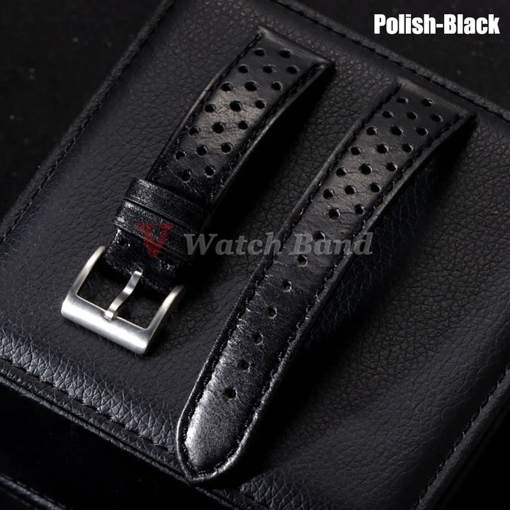 Genuine Cowhide Leather Watch Strap – 18/20/22mm, Soft & Breathable