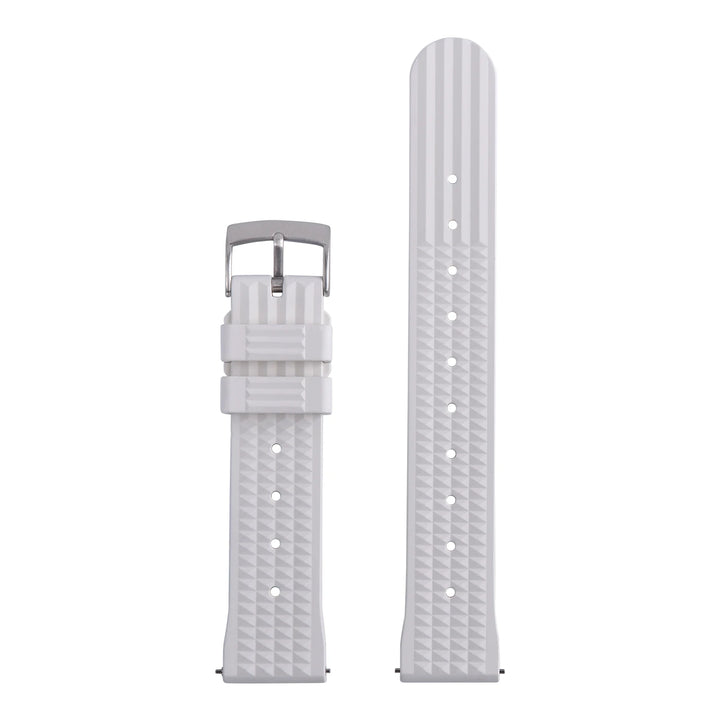 White Tropical Waffle CTS FKM Watch Strap Fast Release 20mm 22mm New Fluororubber Traditional Diving Watch Band