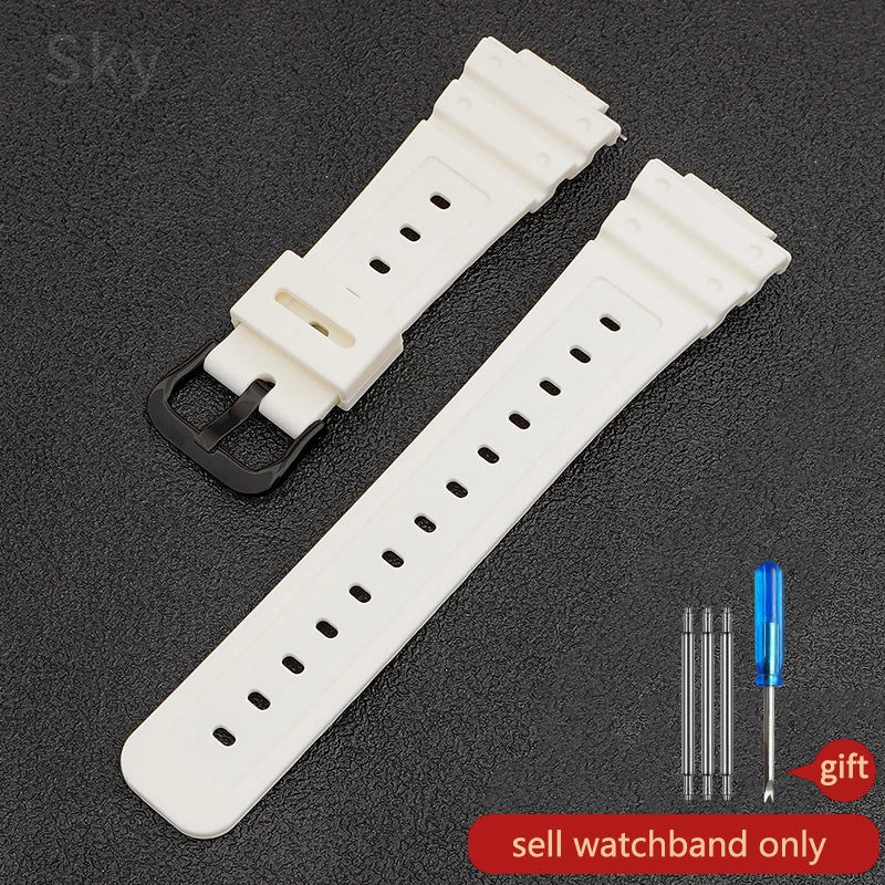 Anti-Allergy Resin Watch Strap with Stainless Steel Buckle for Casio G-Shock DW & GW Serie