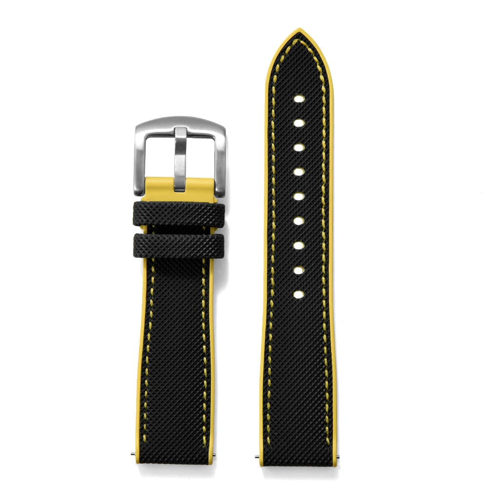 JUELONG For Longines Seiko Water Ghost Hamilton Series Nylon Rubber WatchStrap 18mm 20mm 22mm 24mm FKM Sailcloth Strap WristBand