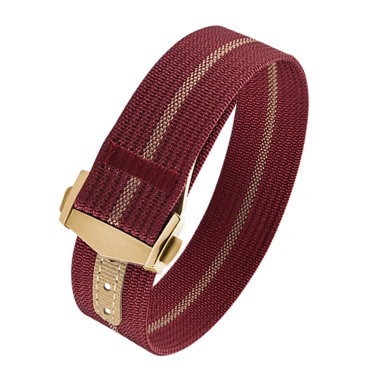 JUELONG Canvas Sailcloth Watch Strap 18mm 20mm 22mm Rubber Hole Sport Waterproof Folding Buckle Watchband For Omega Swatch Moon