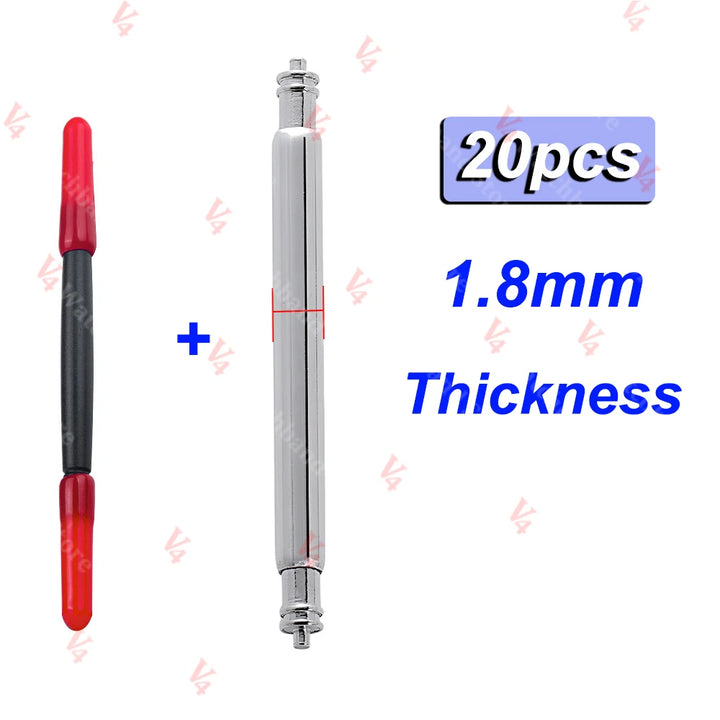 20pcs Watch Band Spring Pins 16–24mm (1.5–2.5mm Stainless Steel)