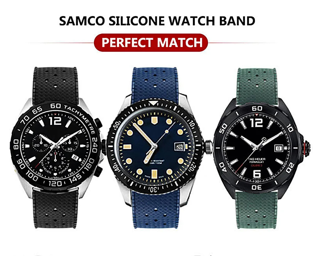 Tropical Silicone Watch Band 18–22mm (Quick Release)