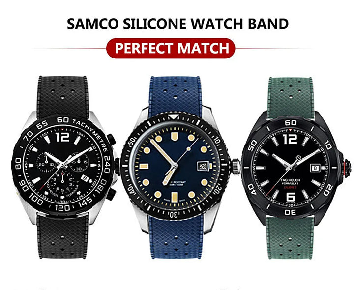 Tropical Silicone Watch Band 18–22mm (Quick Release)
