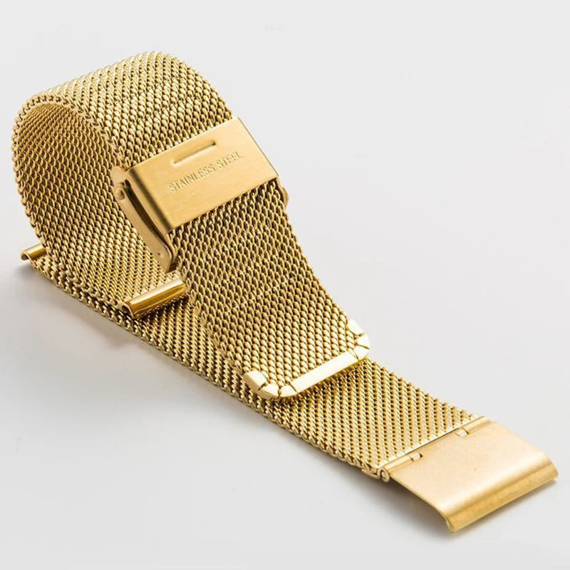 8/10/12/13/14/15/16/17/18/19/20/21/22/24mm Straps for Seiko 0.6mm Mesh Milanese Watch Band for DW Stainless Steel Wrist Bracelet