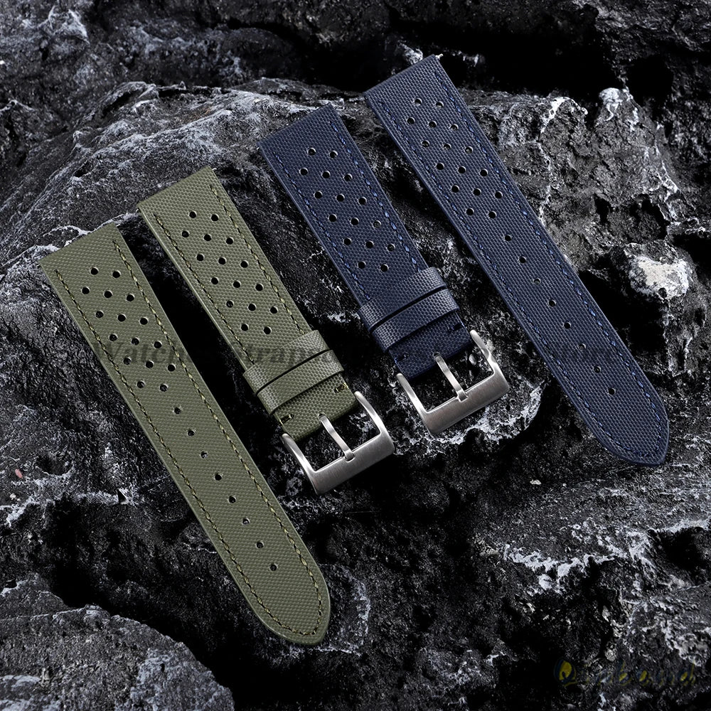 Nylon Sailcloth Watch Strap 18 20mm 22mm Band Waterproof Fabric Premium Watchband Quick Release Wristband Belt Watch Accessories
