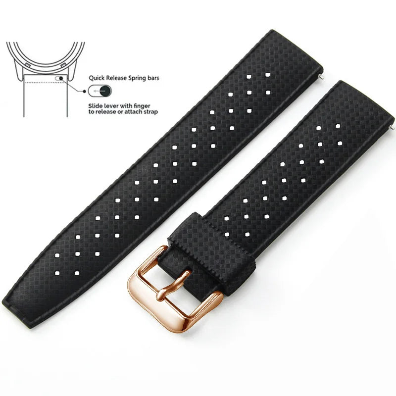 Tropical Silicone Watch Band 18–22mm (Quick Release)