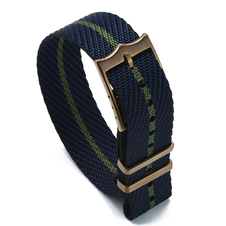 NATOBELT Military Nylon Watch Straps Movable Ring Bronze/Silver Buckle Watchbands For Tudor Nylon Sailcloth Strap 20mm 22mm
