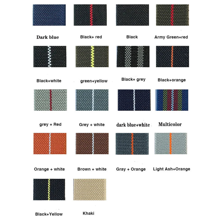 Trendy Nylon Military Watch Strap – 18/20/22mm Elastic French Troops Style