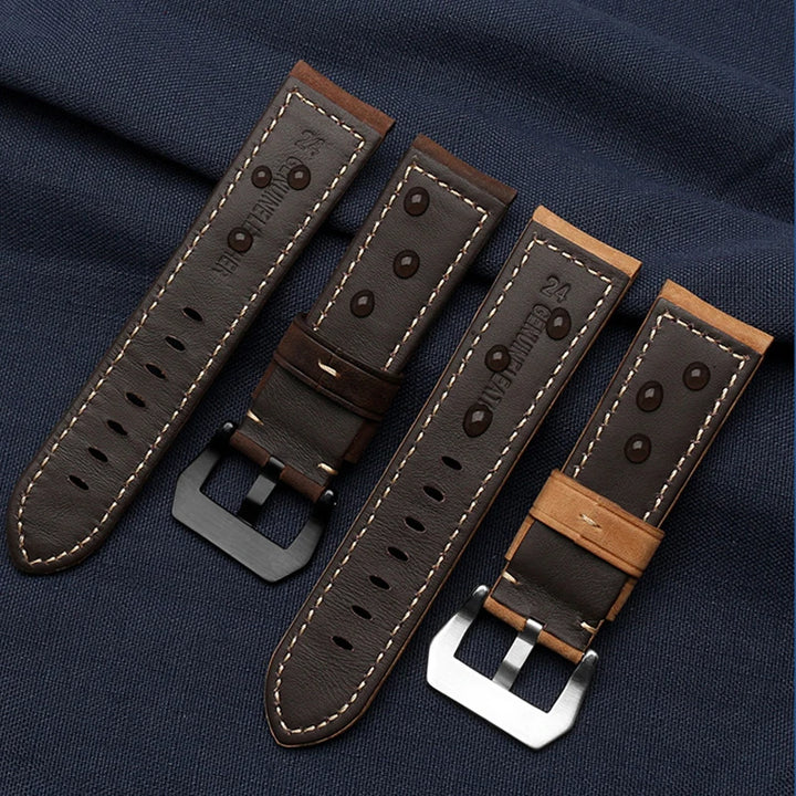 Genuine Leather Watch Strap – 20-26mm Crazy Horse for Panerai PAM111/441/312