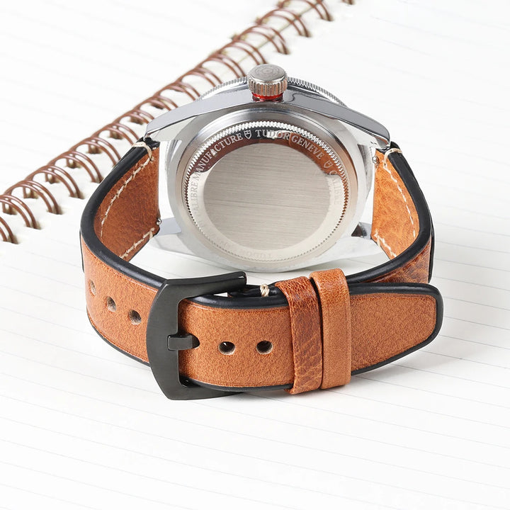 Retro Genuine Leather Watch Strap – 18-22mm for Seiko SNXS79 & Rolex Oyster