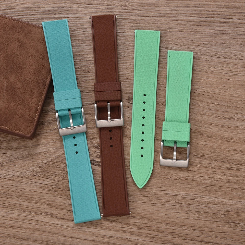 NATOBELT Mosaic FKM Rubber Watch Strap 20mm 22mm Quick Release Fluoro Rubber Watch Bands Diving Waterproof Soft Wristband