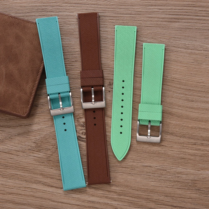 NATOBELT Mosaic FKM Rubber Watch Strap 20mm 22mm Quick Release Fluoro Rubber Watch Bands Diving Waterproof Soft Wristband