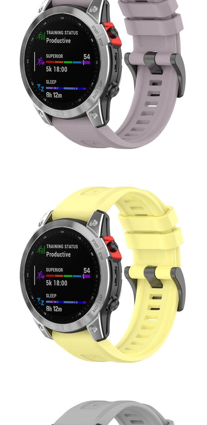 EasyFit Silicone Watch Strap for Garmin Fenix Series (20-26mm)