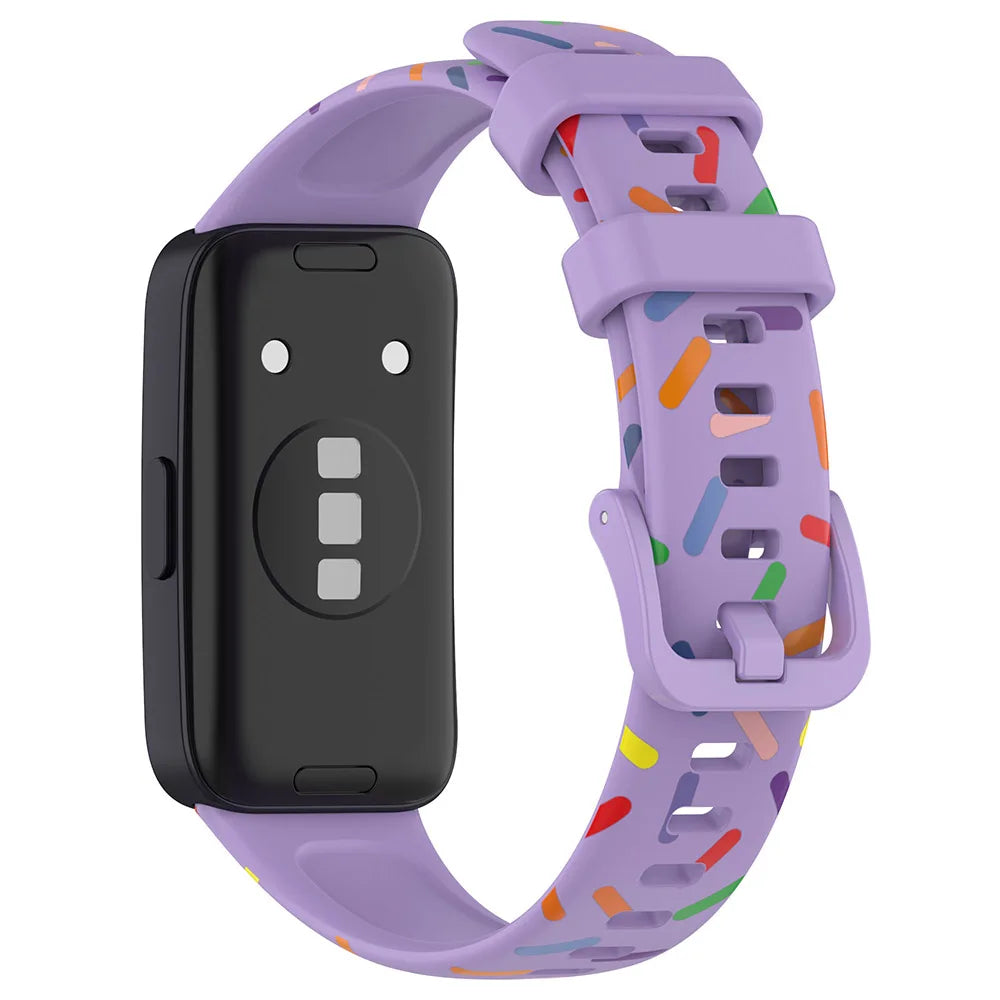 Printed Silicone Strap for Huawei Band 8-10