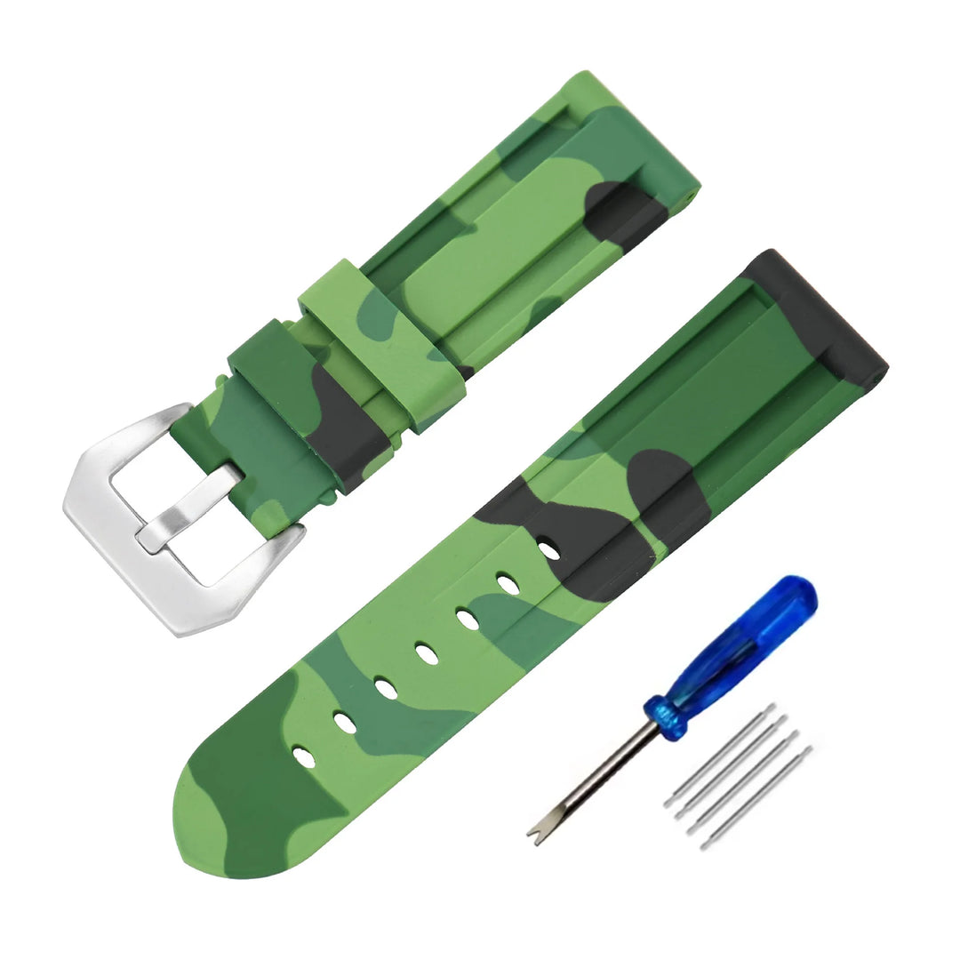 Soft Silicone Rubber Watch Band 20–26mm for Panerai