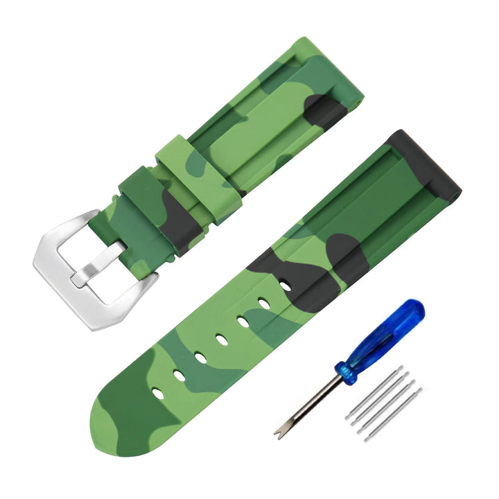 Soft Silicone Rubber Watch Band 20–26mm for Panerai