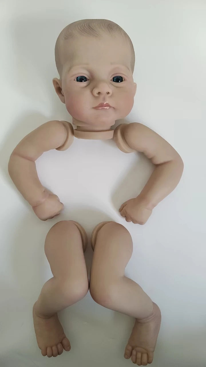 19″ Lily & Irys Painted Twin Reborn Doll Set – Soft Cloth Body, Hand‑Painted Veins