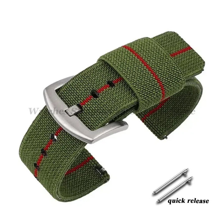 Nylon Watch Band 18mm 20mm 22mm 24mm Woven Elastic Strap for Seiko for Omega Quick Release Wristband Military Men's Sport Bands