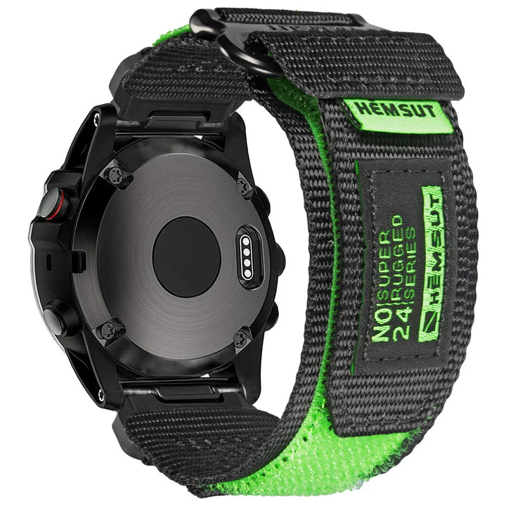 HEMSUT Nylon Quickfit Watch Strap – 20–26mm for Garmin Fenix & EPIX
