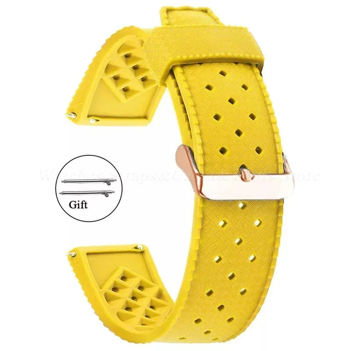 Premium Grade Tropic Silicone Watch Strap 20mm 22mm For Seiko For Oris For Omega Quick Release Diving Waterproof Rubber Bracelet