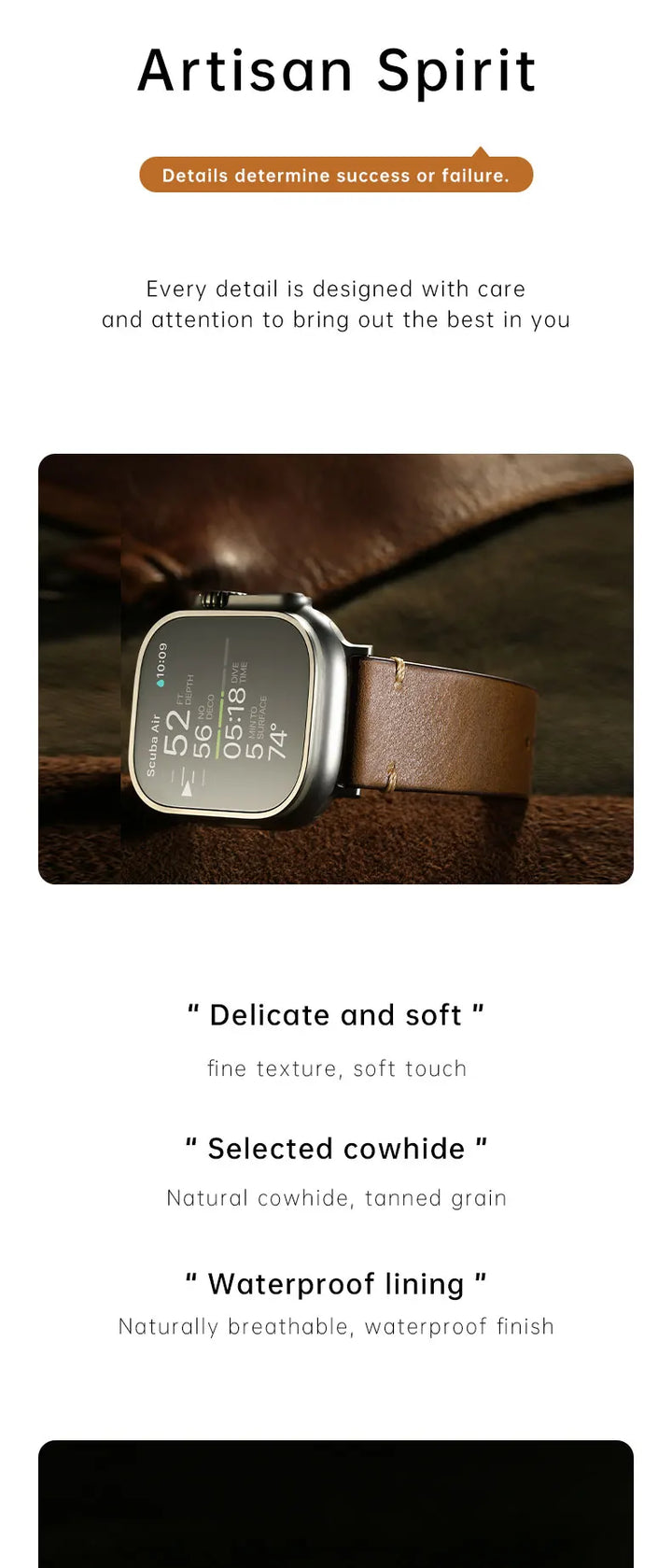 Luxury Leather Watch Strap for Apple Watch, Ultra 49mm, Series 9, 8, 7, 6, SE, 45mm, 44mm, 41mm, 40mm, Accessories Watchband