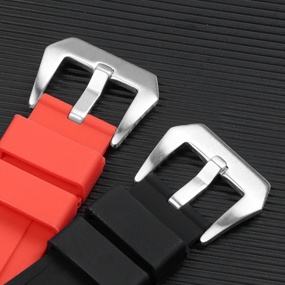 Quick Release Silicone Watch Band 20–26mm for Panerai, Omega, Seiko & Casio