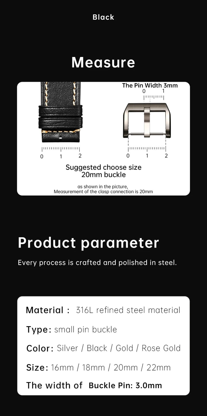 Maikes 316L Stainless Steel Watch Buckle 18mm 20mm 22mm Leather Rubber Strap Watch Clasp For IWC OMEGA ROLEX