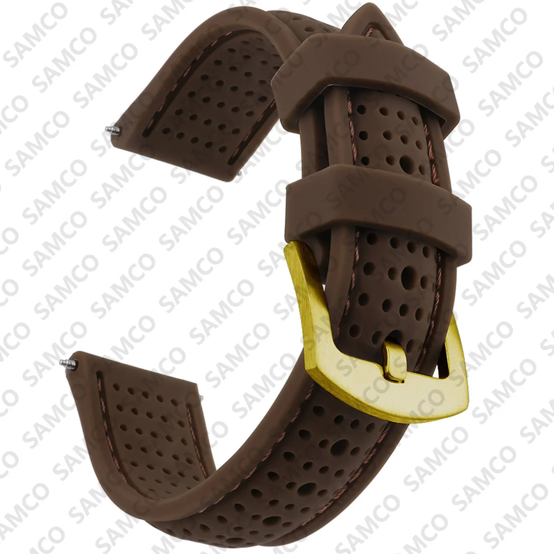 Silicone Rubber Watch Band 18–26mm (Soft & Comfortable Replacement Strap)